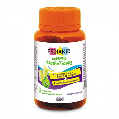 PEDIAKID НАТУРАЛЬНЫЕ МЕДВЕЖУЙКИ ПРОБИОТИКИ / PEDIAKID GOMMES PROBIOTIQUES, 60 жевательных витаминов