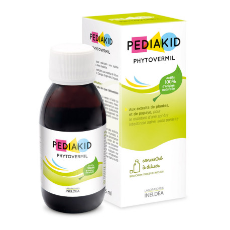 Концентрат Pediakid Фітоверміл / PHYTOVERMIL, Натуральний протиглистовий комплекс для дітей від 6 міс, 125 мл (PK33)