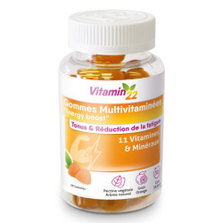 VITAMIN’22 ЖЕВАТЕЛЬНЫЕ ПАСТИЛКИ МУЛЬТИВИТАМИНЫ ЗАРЯД ЭНЕРГИИ / GOMMES MULTIVITAMINEES ENERGY BOOST, 60 шт
