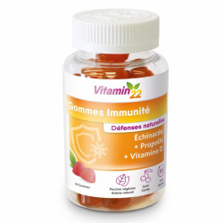 Жувальні пастилки Vitamin'22 Імунітет / GOMMES IMMUNITE, 60 шт - ехінацея прополіс рослинний вітамін D3, 60 шт (LIDK82)