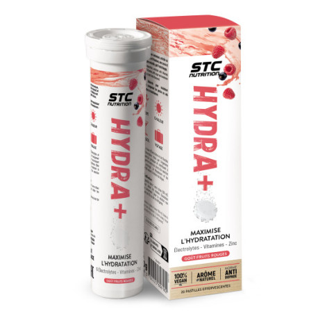 Изотоник STC Гидра+ красные фрукты / HYDRA+ FRUITS ROUGES - электролиты + витамины + цинк, 20 шипучих таблеток (SNS44)
