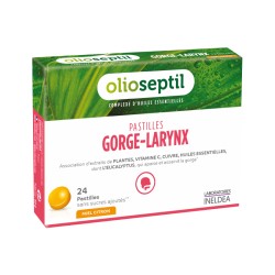 ОЛІОСЕПТИЛ Пастилки горло - гортань мед-лимон / OLIOSEPTIL PASTIILES GORGE-LARYNX, 24 пастилки