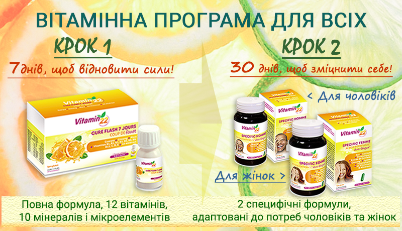 Вітамінні програми для чоловічого та жіночого організму